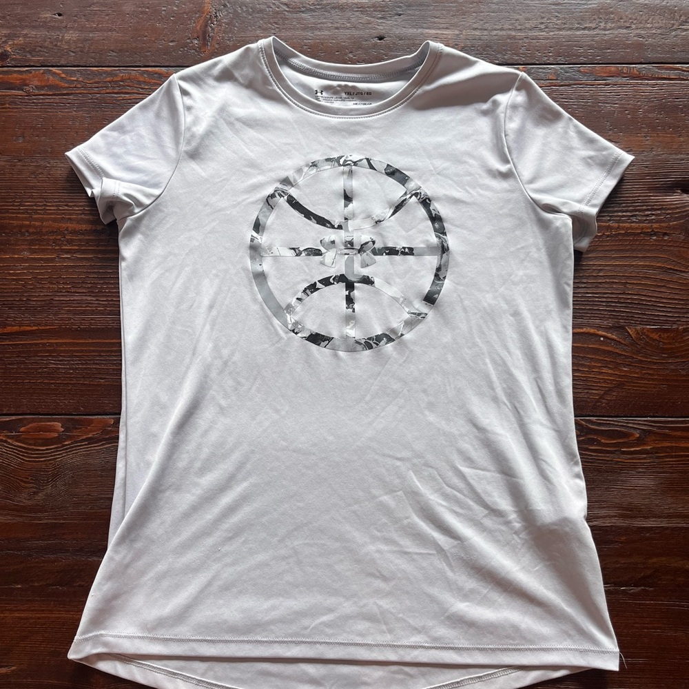 Under Armour White Graphic Short Sleeve Tee